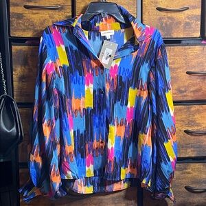 eesome Vibrant Multicolor Abstract Blouse